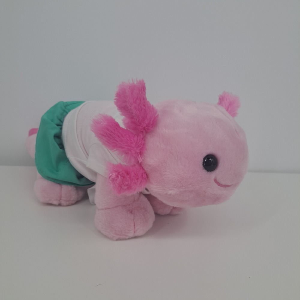 Build-A-Bear Pink Axolotl Plush Stuffed Animal Seek Adventure Outfit Cute Girly